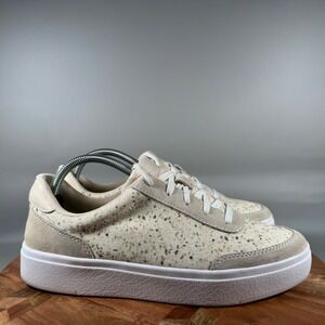 Kizik Prague Sand Speckle Canvas Suede Hands Free Sneakers Womens 10 Wide